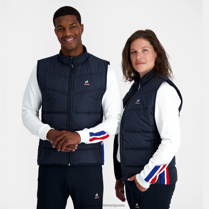 moški oblačila Le Coq Sportif modra unisex jakna brez rokavov 60J4R118