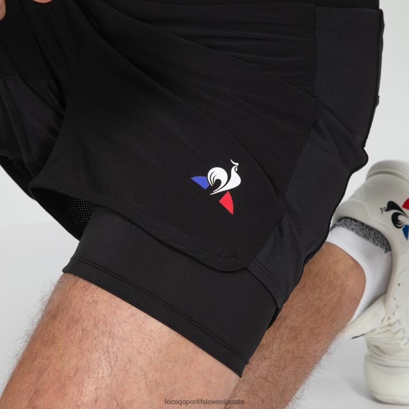 moški oblačila Le Coq Sportif kratke hlače črne 60J4R511