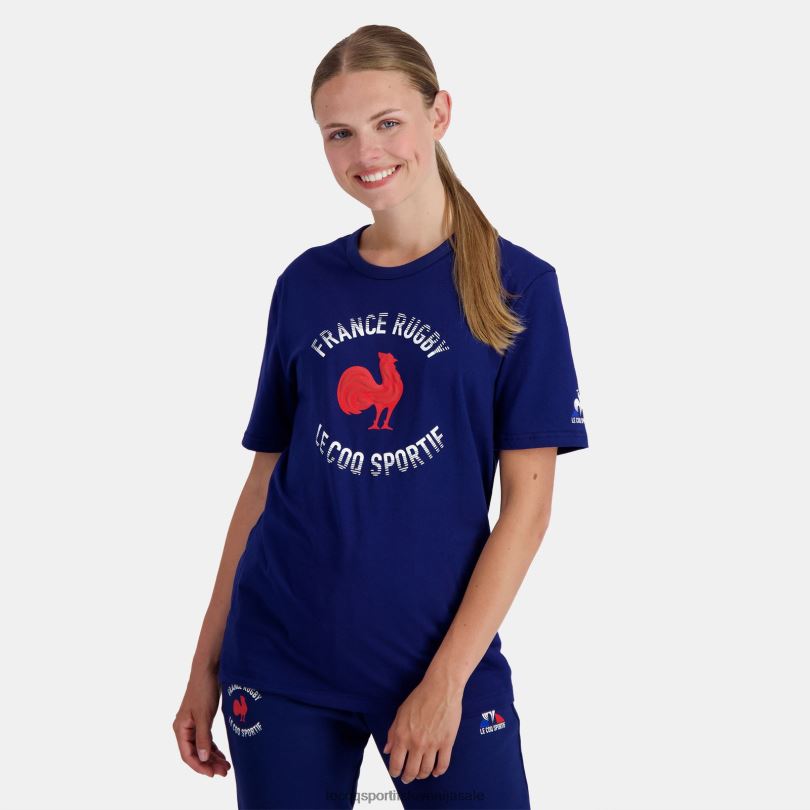 moški oblačila Le Coq Sportif majica - france rugby modra 60J4R172