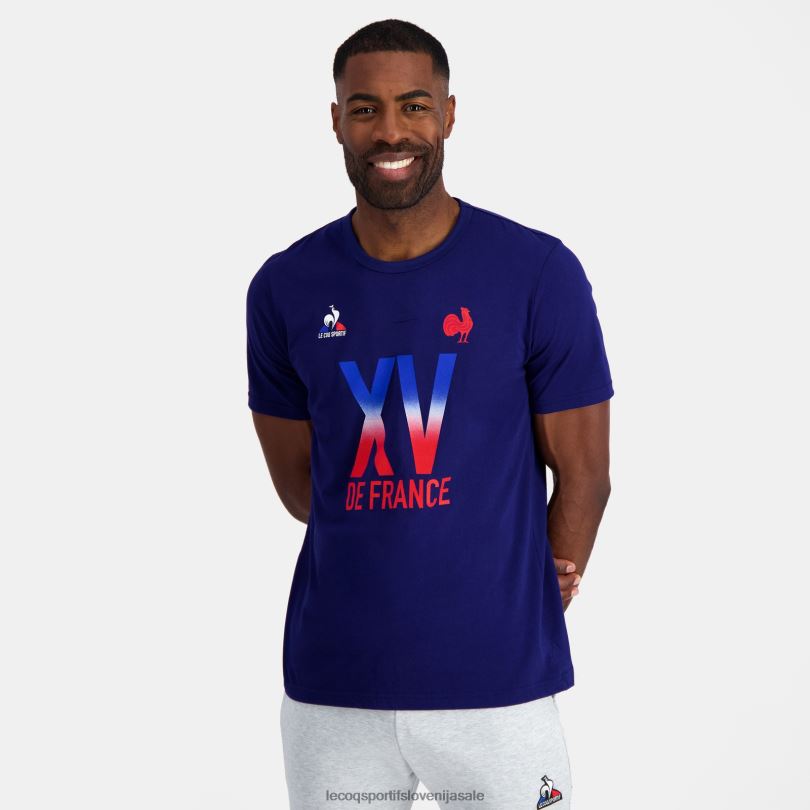 moški oblačila Le Coq Sportif majica s kratkimi rokavi - xv de france modra 60J4R141