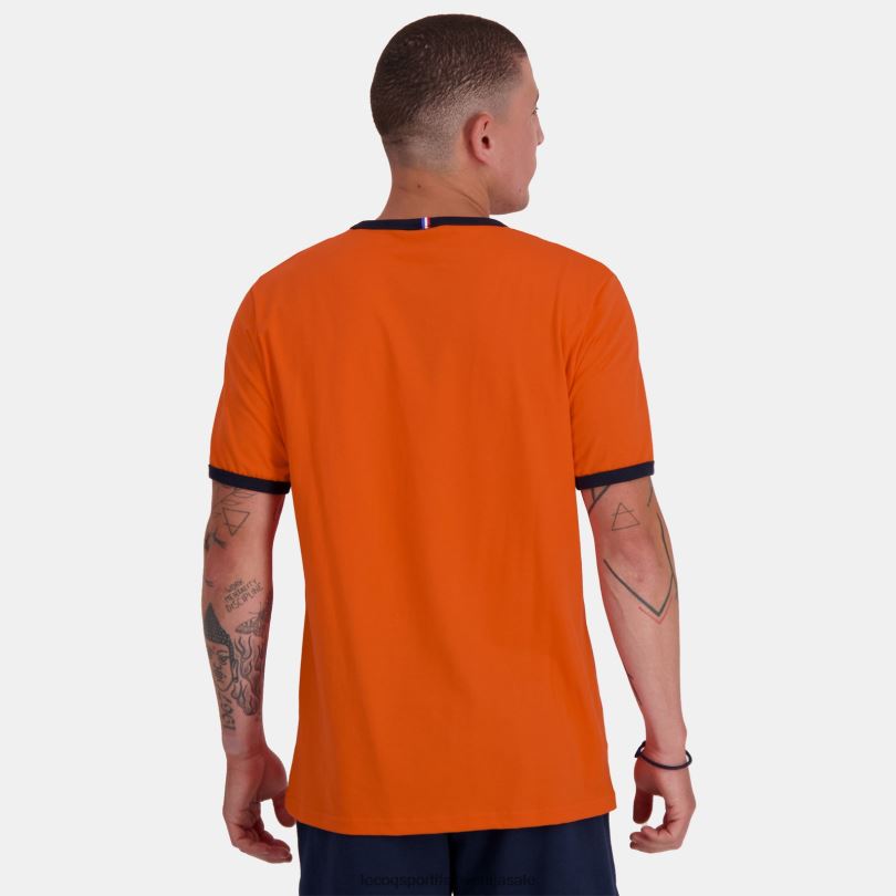 moški oblačila Le Coq Sportif modna majica oranžna 60J4R151