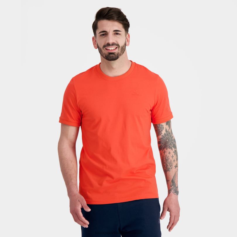 moški oblačila Le Coq Sportif modna majica oranžna 60J4R152