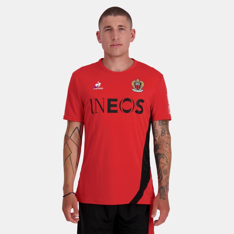 moški oblačila Le Coq Sportif modna majica rdeča 60J4R154