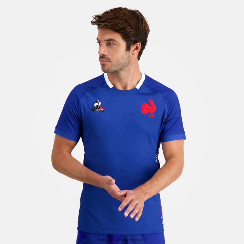 moški oblačila Le Coq Sportif replika dresa rugby 7 - francoska oprema modra 60J4R475