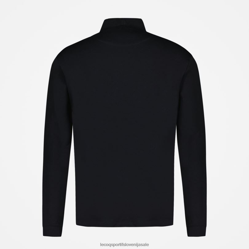 moški oblačila Le Coq Sportif črna majica z dolgimi rokavi 60J4R461