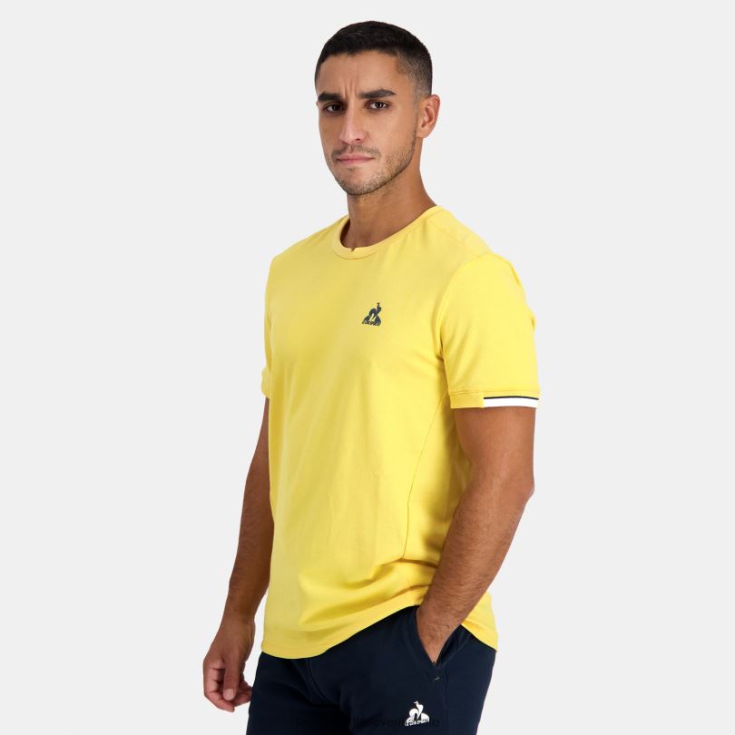 moški oblačila Le Coq Sportif rumena majica 60J4R211