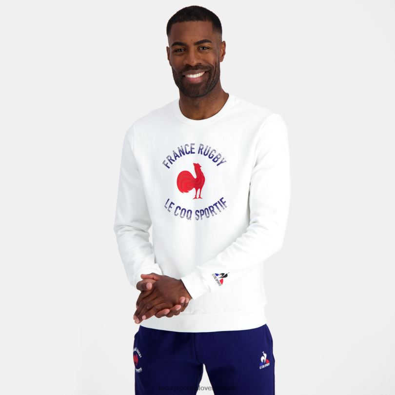moški oblačila Le Coq Sportif jopica - france rugby bela 60J4R3
