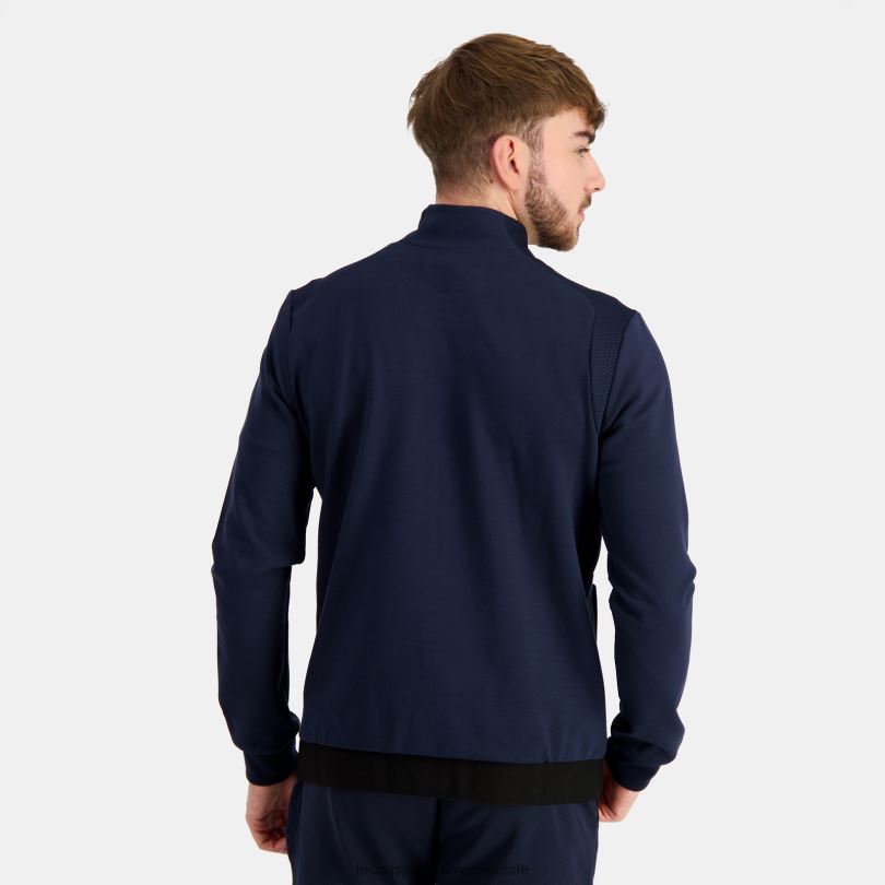 moški oblačila Le Coq Sportif modra jopa z zadrgo 60J4R71