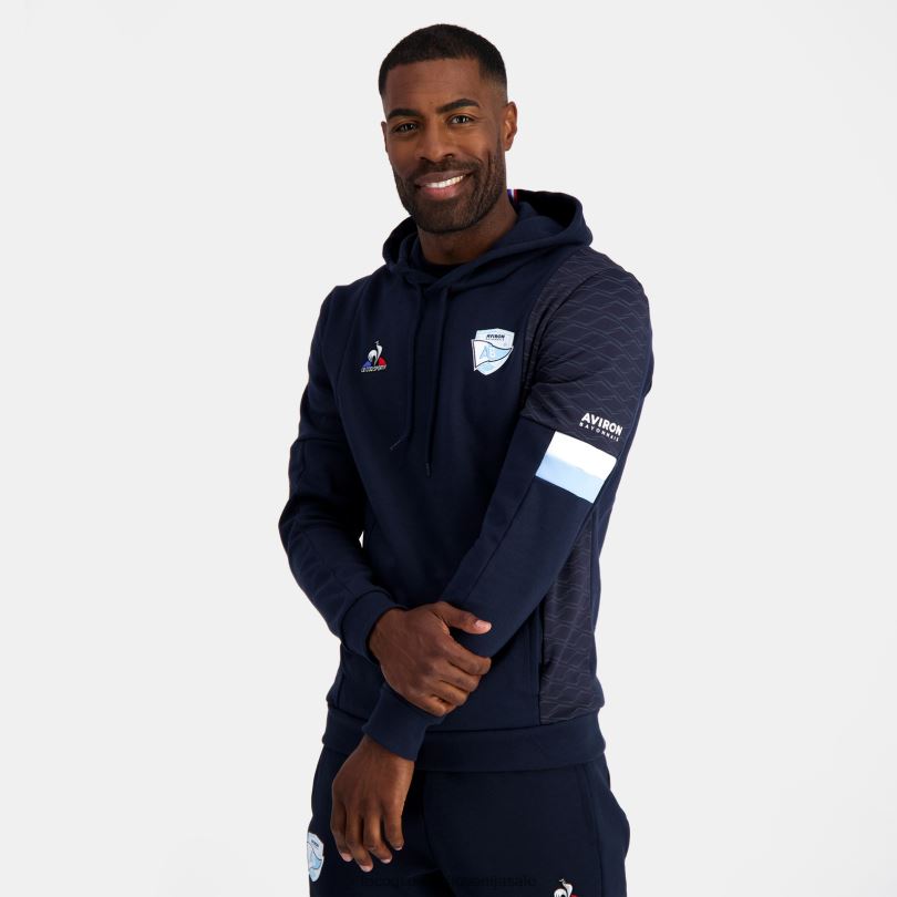 moški oblačila Le Coq Sportif modra majica s kapuco 60J4R29