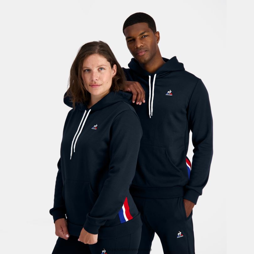 moški oblačila Le Coq Sportif modra majica s kapuco 60J4R4