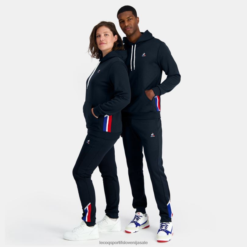 moški oblačila Le Coq Sportif modra majica s kapuco 60J4R4