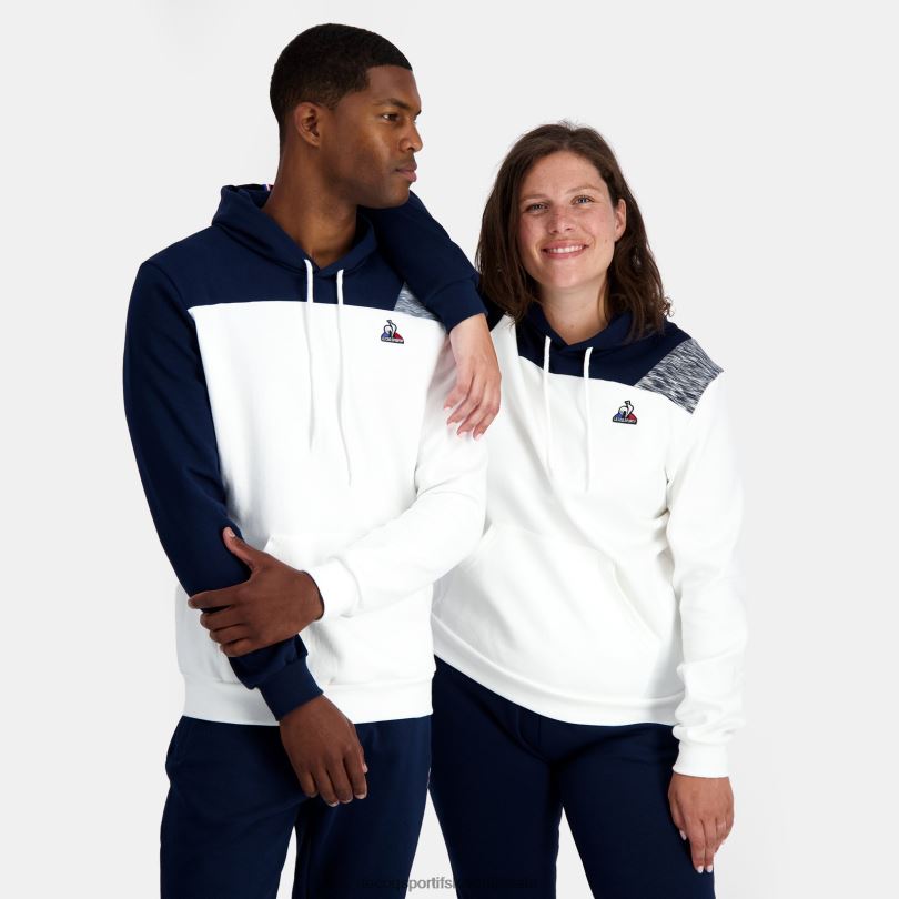 moški oblačila Le Coq Sportif pulover s kapuco bele barve 60J4R20