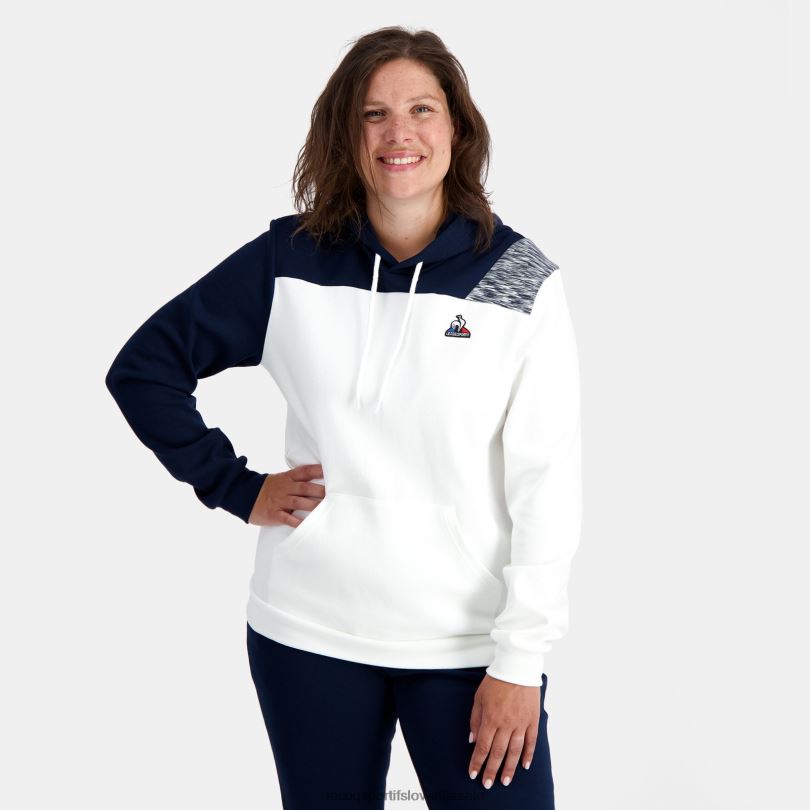 moški oblačila Le Coq Sportif pulover s kapuco bele barve 60J4R20