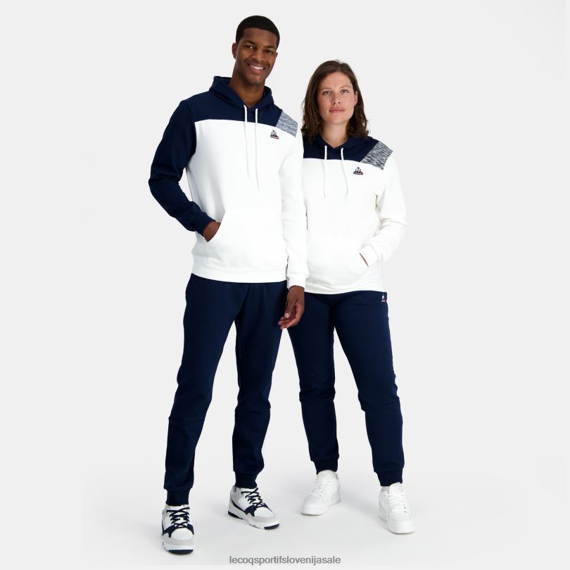 moški oblačila Le Coq Sportif pulover s kapuco bele barve 60J4R20