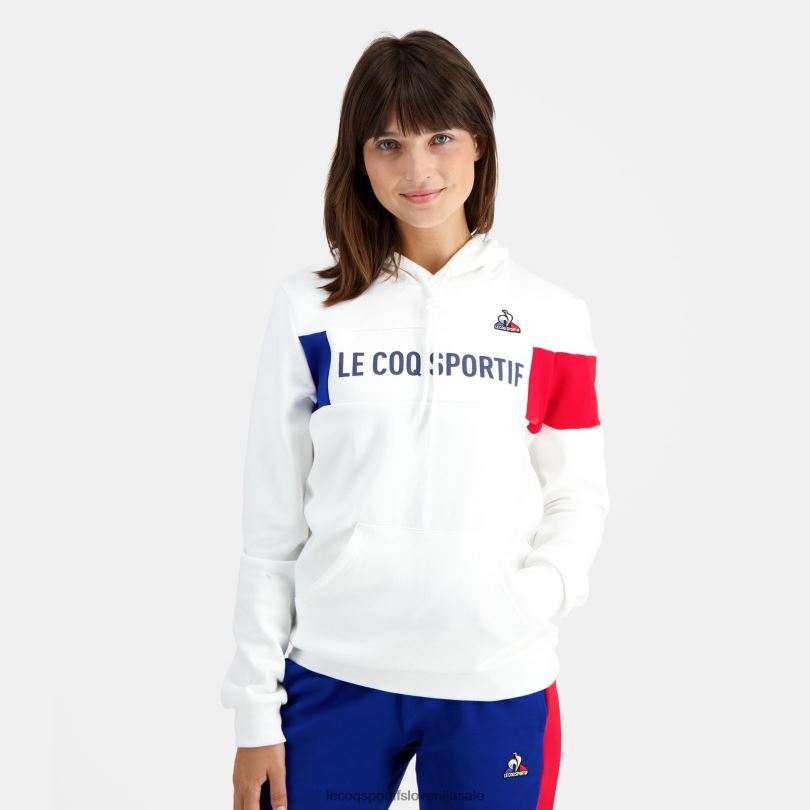 moški oblačila Le Coq Sportif pulover s kapuco bele barve 60J4R454