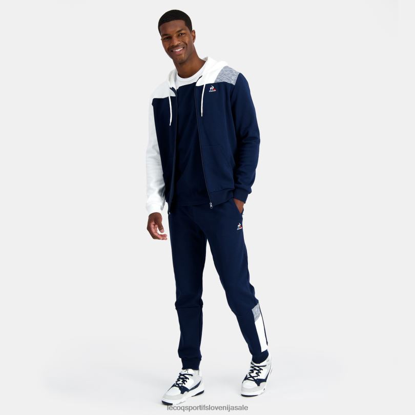 moški oblačila Le Coq Sportif pulover s kapuco in modro zadrgo 60J4R22