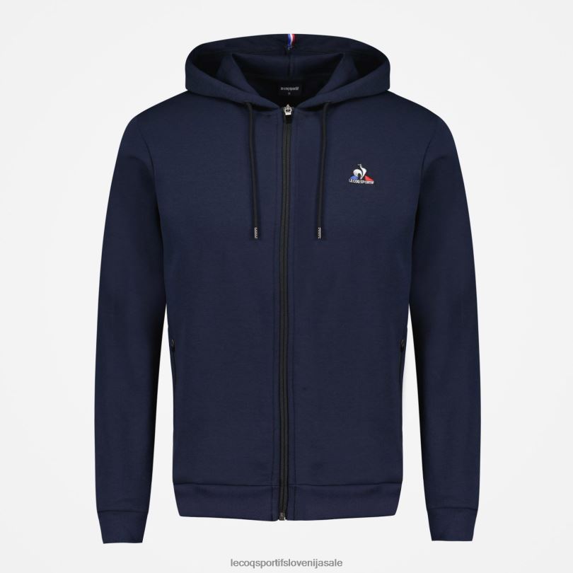 moški oblačila Le Coq Sportif pulover s kapuco in modro zadrgo 60J4R47