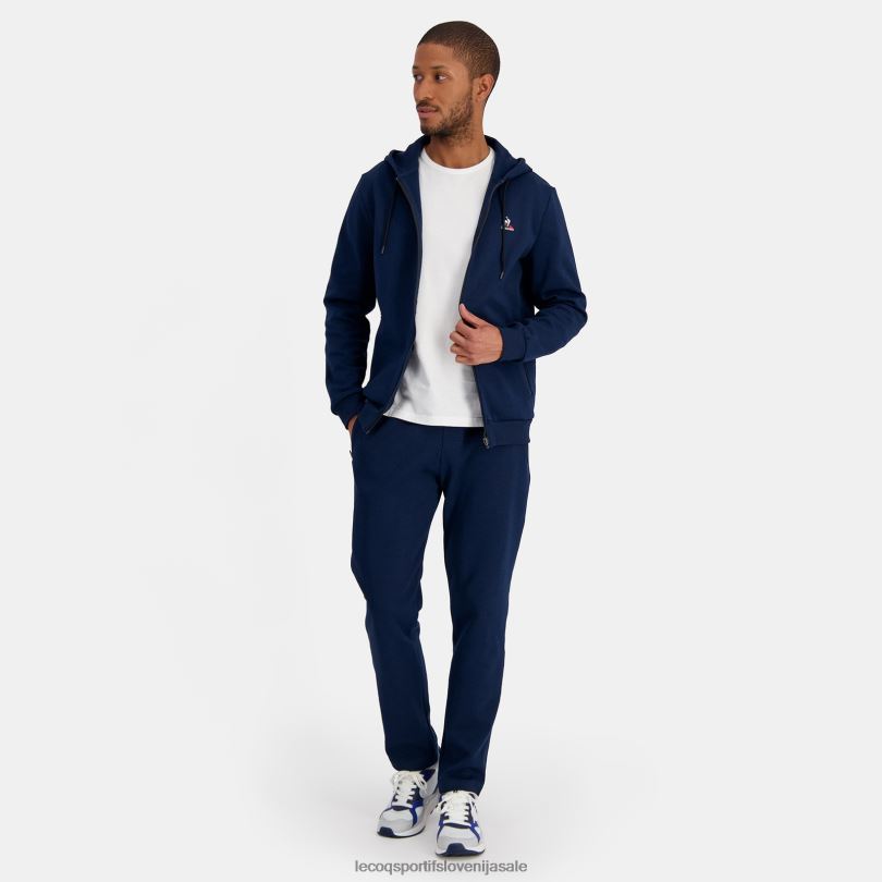 moški oblačila Le Coq Sportif pulover s kapuco in modro zadrgo 60J4R49