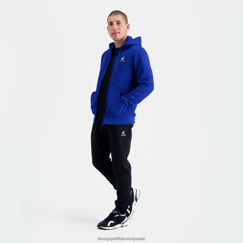 moški oblačila Le Coq Sportif pulover s kapuco in modro zadrgo 60J4R54