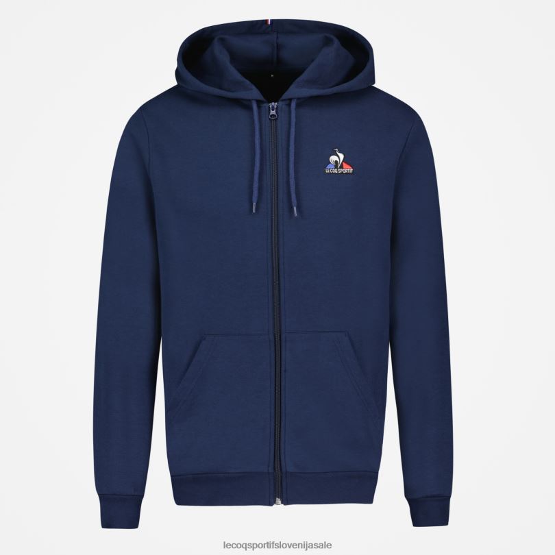 moški oblačila Le Coq Sportif pulover s kapuco in modro zadrgo 60J4R55