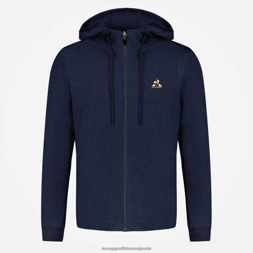 moški oblačila Le Coq Sportif pulover s kapuco in modro zadrgo 60J4R69