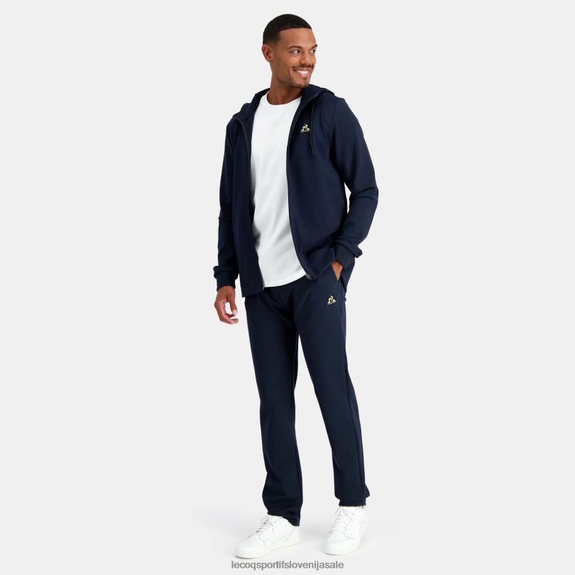 moški oblačila Le Coq Sportif pulover s kapuco in modro zadrgo 60J4R69
