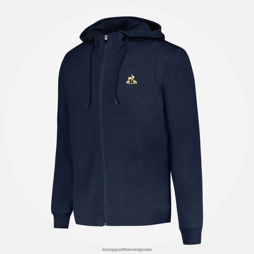 moški oblačila Le Coq Sportif pulover s kapuco in modro zadrgo 60J4R69