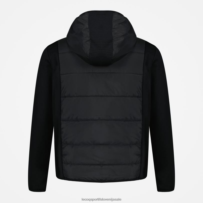 moški oblačila Le Coq Sportif pulover s kapuco in črno zadrgo 60J4R450