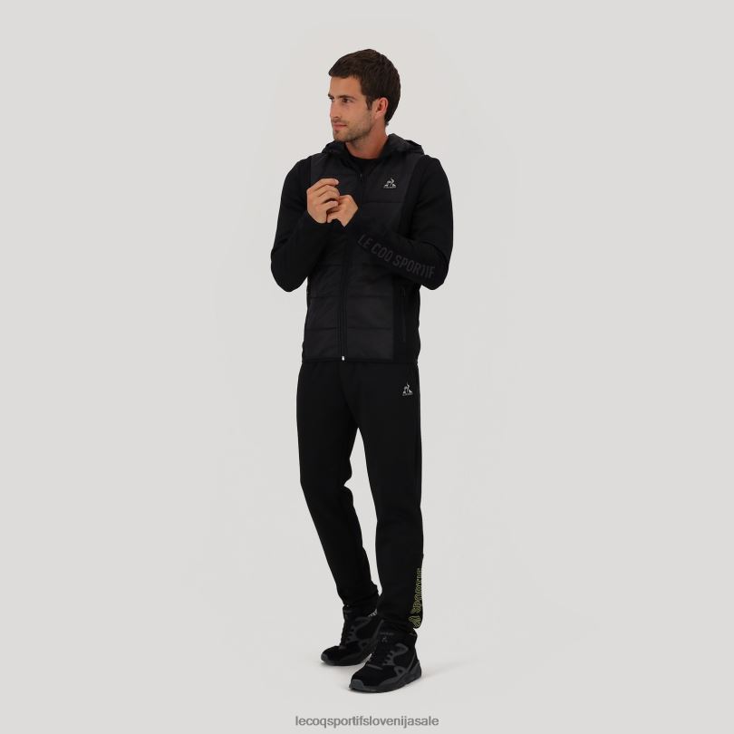moški oblačila Le Coq Sportif pulover s kapuco in črno zadrgo 60J4R450