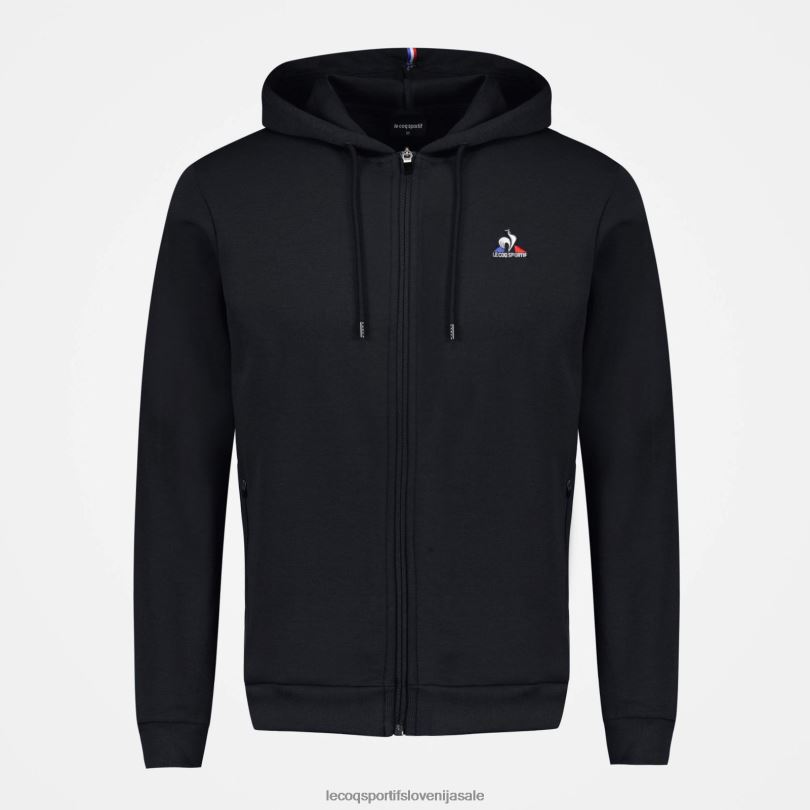 moški oblačila Le Coq Sportif pulover s kapuco in črno zadrgo 60J4R48