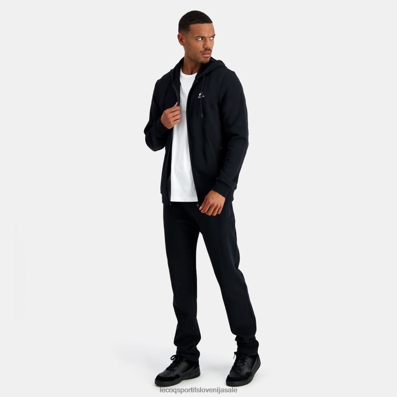 moški oblačila Le Coq Sportif pulover s kapuco in črno zadrgo 60J4R48