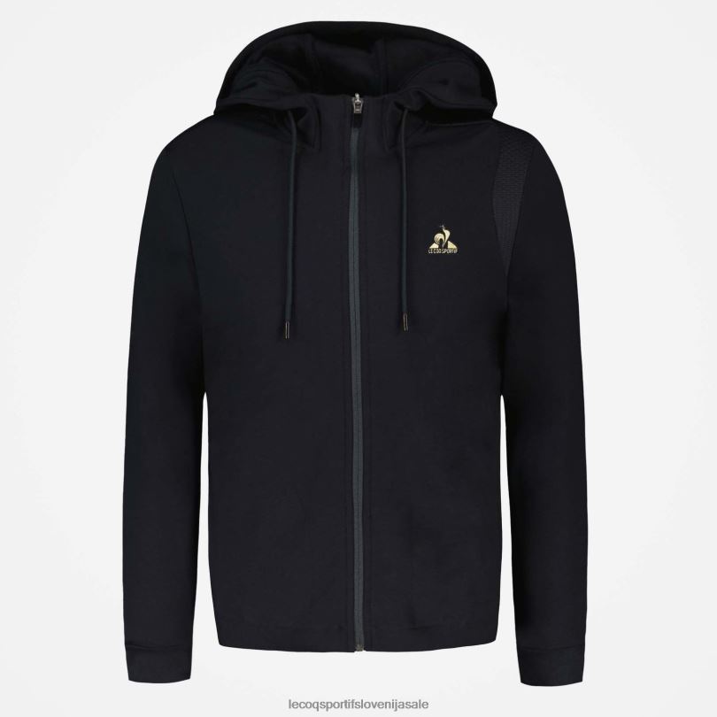 moški oblačila Le Coq Sportif pulover s kapuco in črno zadrgo 60J4R70