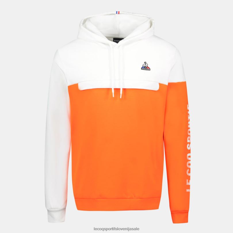 moški oblačila Le Coq Sportif pulover s kapuco oranžen 60J4R18