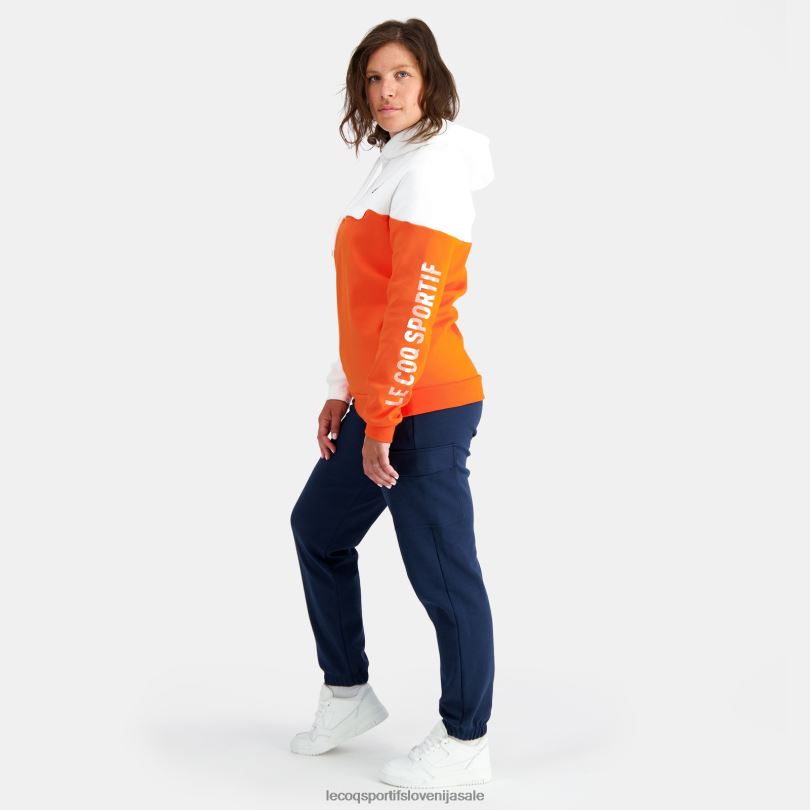 moški oblačila Le Coq Sportif pulover s kapuco oranžen 60J4R18