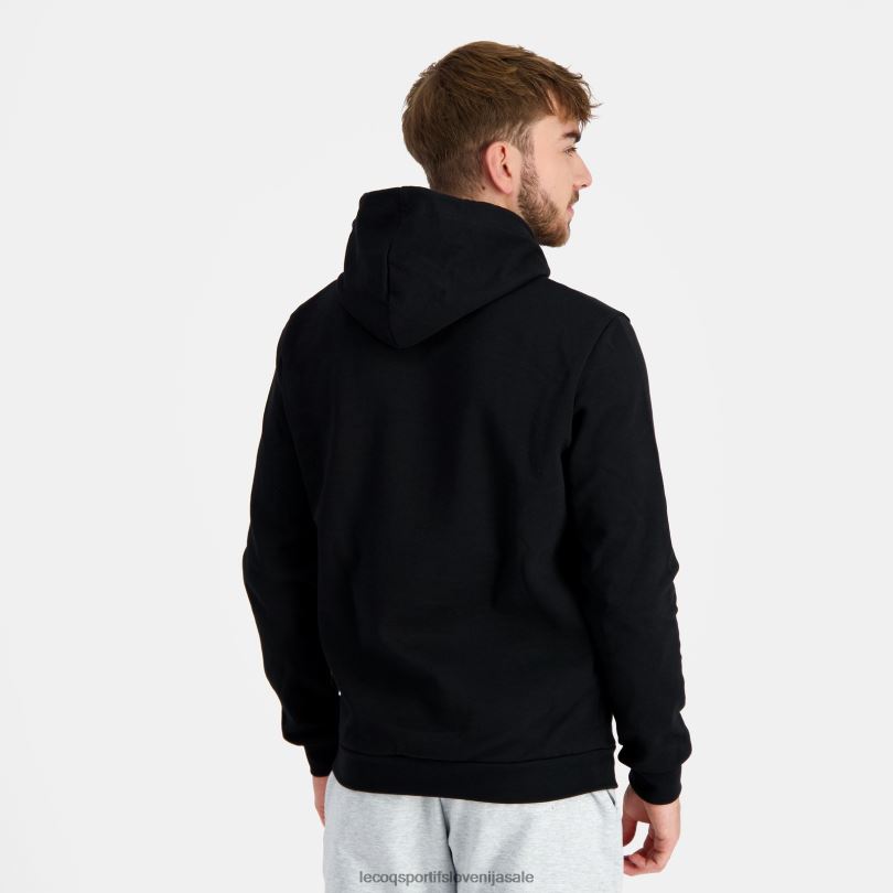 moški oblačila Le Coq Sportif pulover s kapuco črn 60J4R41
