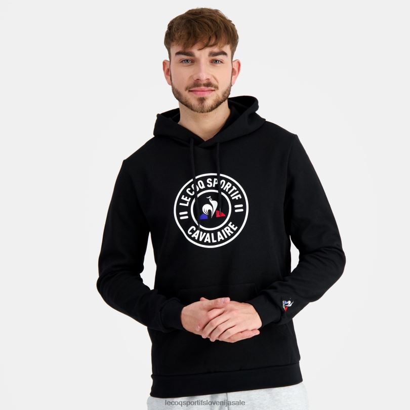 moški oblačila Le Coq Sportif pulover s kapuco črn 60J4R45