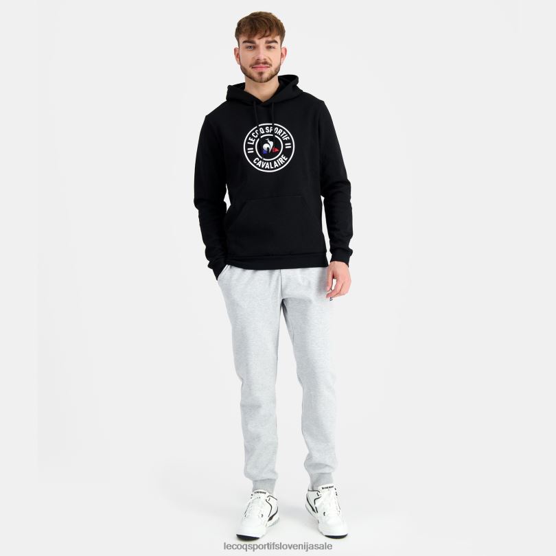 moški oblačila Le Coq Sportif pulover s kapuco črn 60J4R45