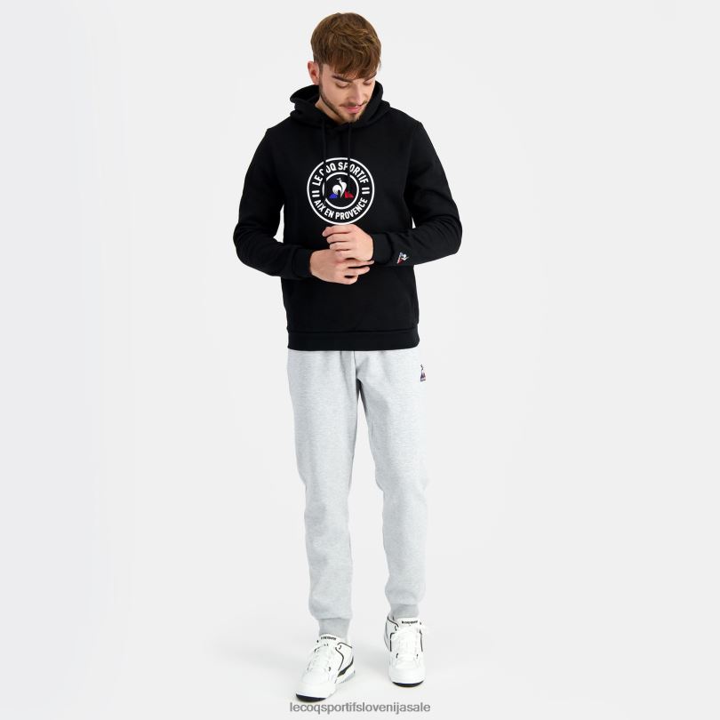 moški oblačila Le Coq Sportif pulover s kapuco črn 60J4R46