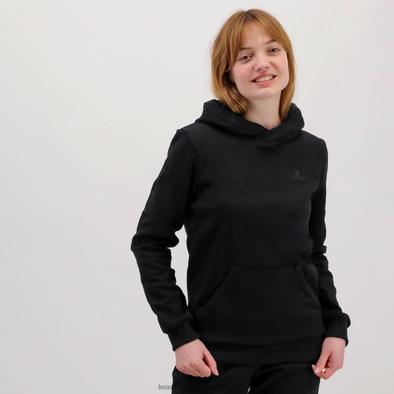 moški oblačila Le Coq Sportif pulover s kapuco črn 60J4R493