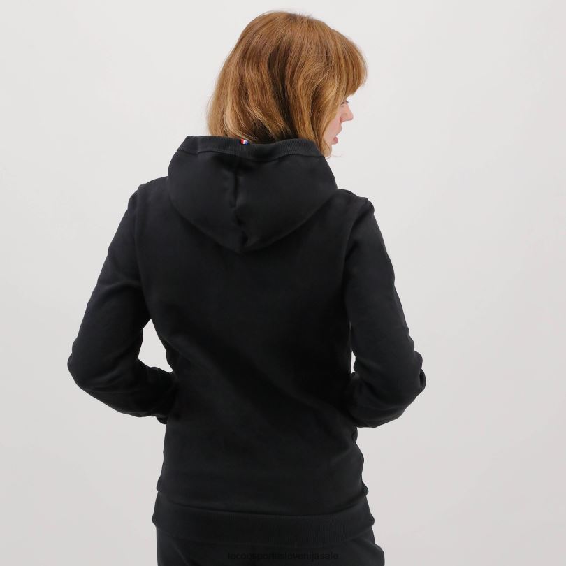 moški oblačila Le Coq Sportif pulover s kapuco črn 60J4R493