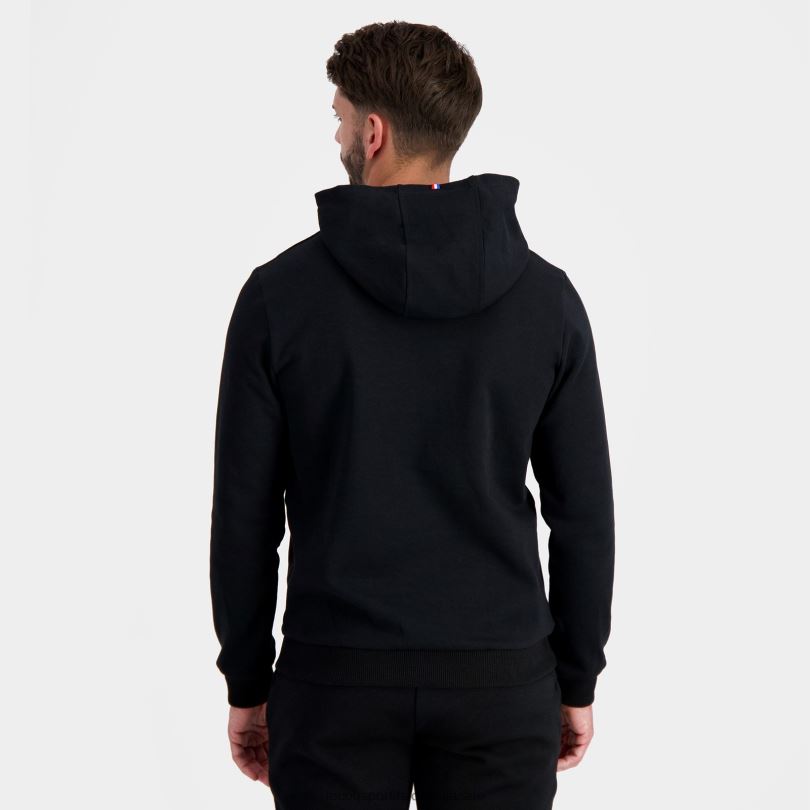 moški oblačila Le Coq Sportif pulover s kapuco črn 60J4R7