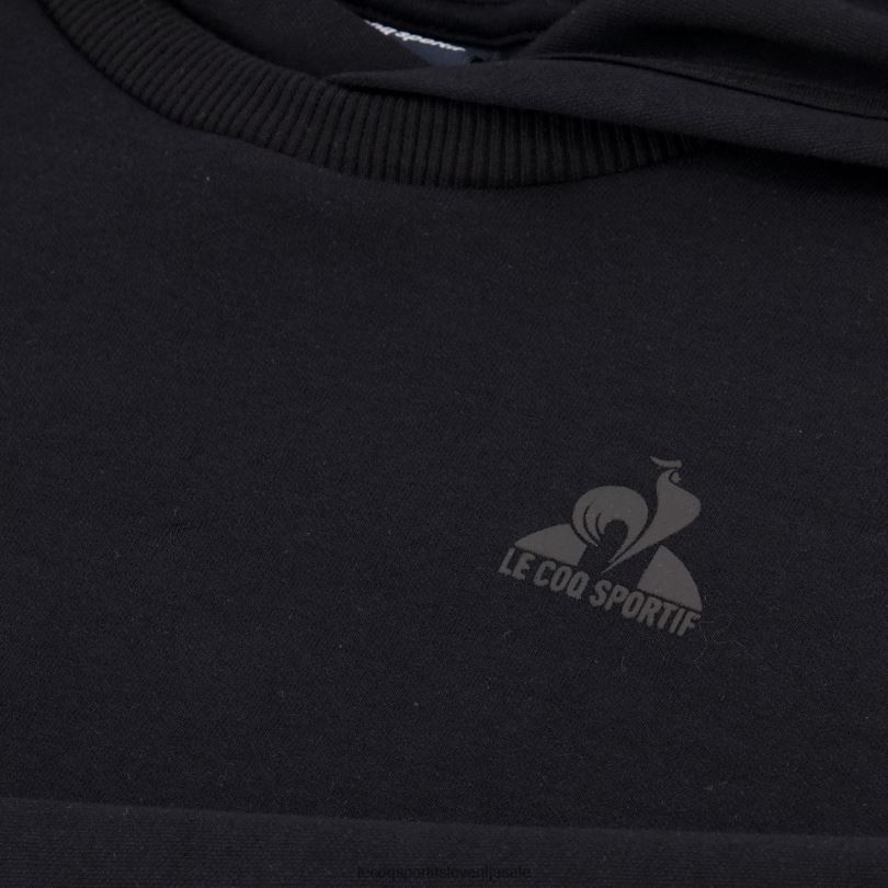 moški oblačila Le Coq Sportif pulover s kapuco črn 60J4R7