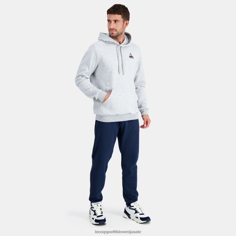 moški oblačila Le Coq Sportif pulover s kapuco siv 60J4R63