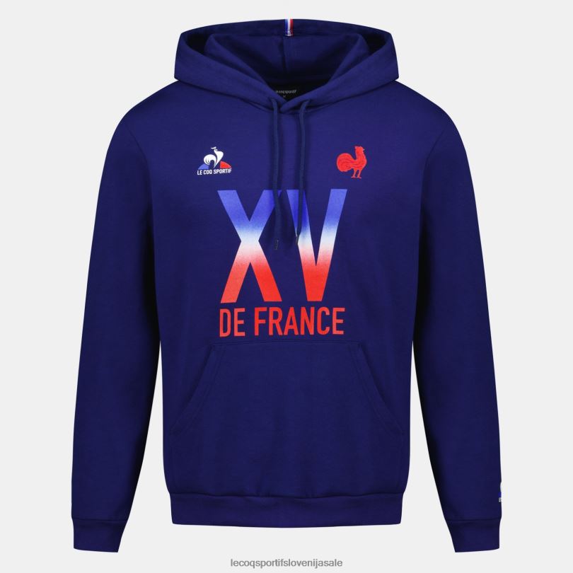moški oblačila Le Coq Sportif pulover s kapuco - xv de france modra 60J4R25