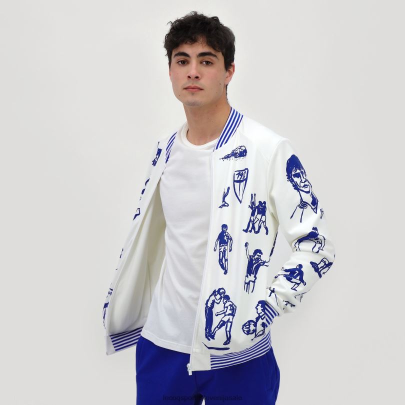 moški oblačila Le Coq Sportif pulover z zadrgo bel 60J4R472