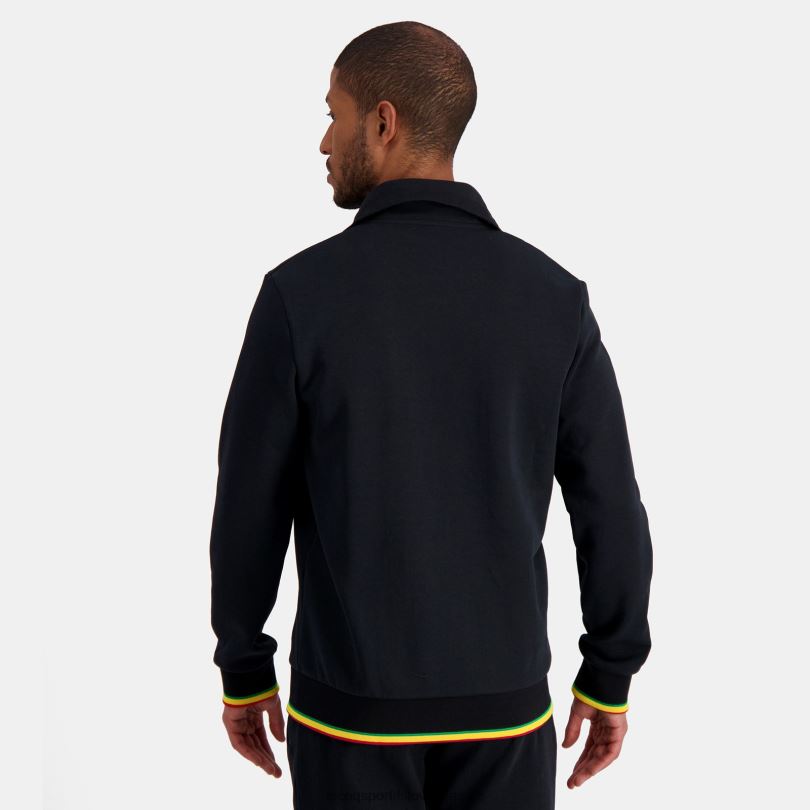 moški oblačila Le Coq Sportif pulover z zadrgo črn 60J4R432