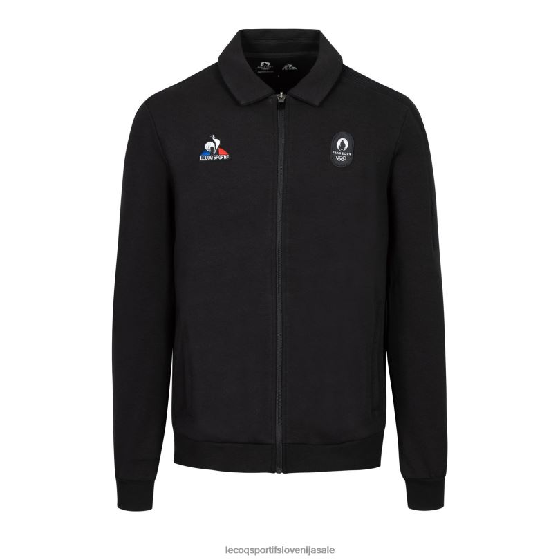 moški oblačila Le Coq Sportif pulover z zadrgo črn 60J4R489