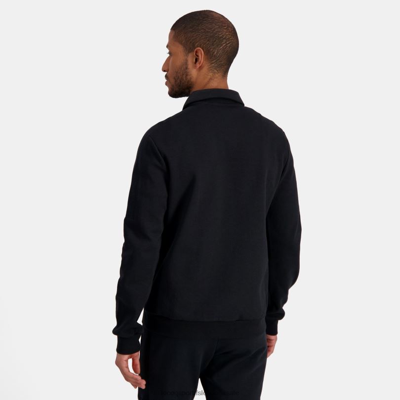 moški oblačila Le Coq Sportif pulover z zadrgo črn 60J4R489