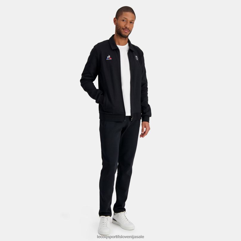 moški oblačila Le Coq Sportif pulover z zadrgo črn 60J4R489