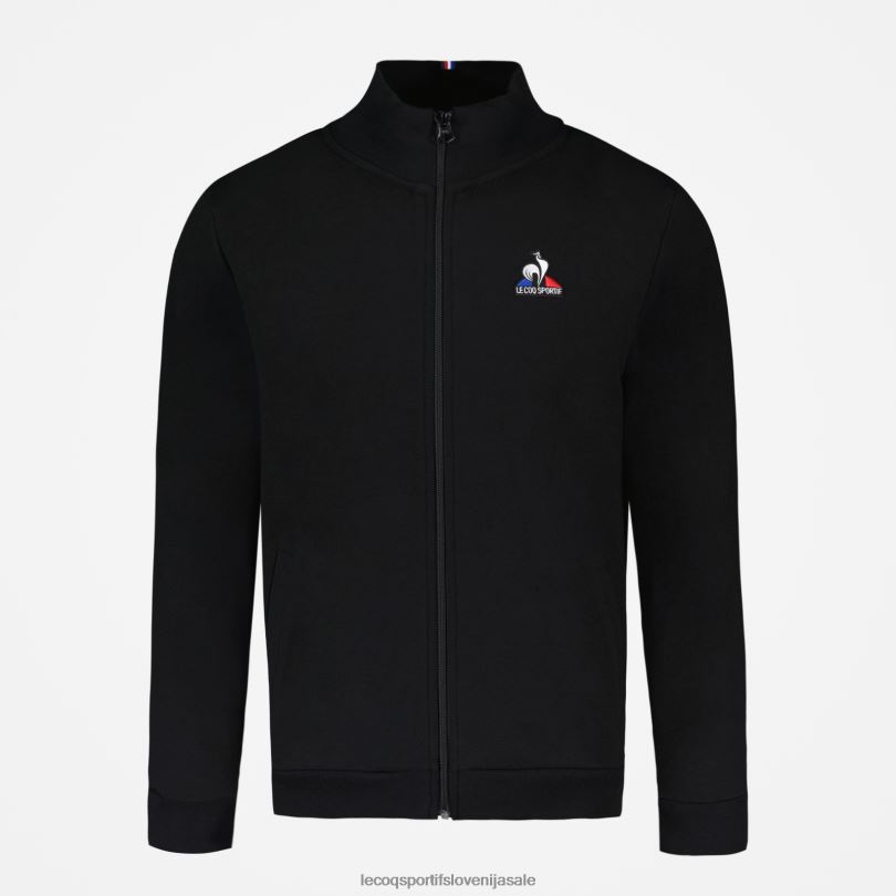 moški oblačila Le Coq Sportif pulover z zadrgo črn 60J4R58